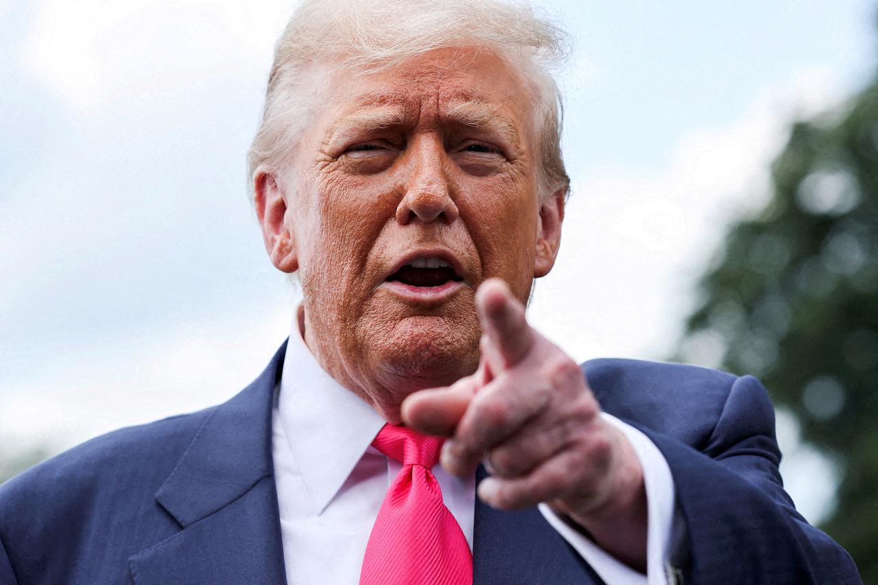 FILE PHOTO: U.S. President Trump on the White House South Lawn