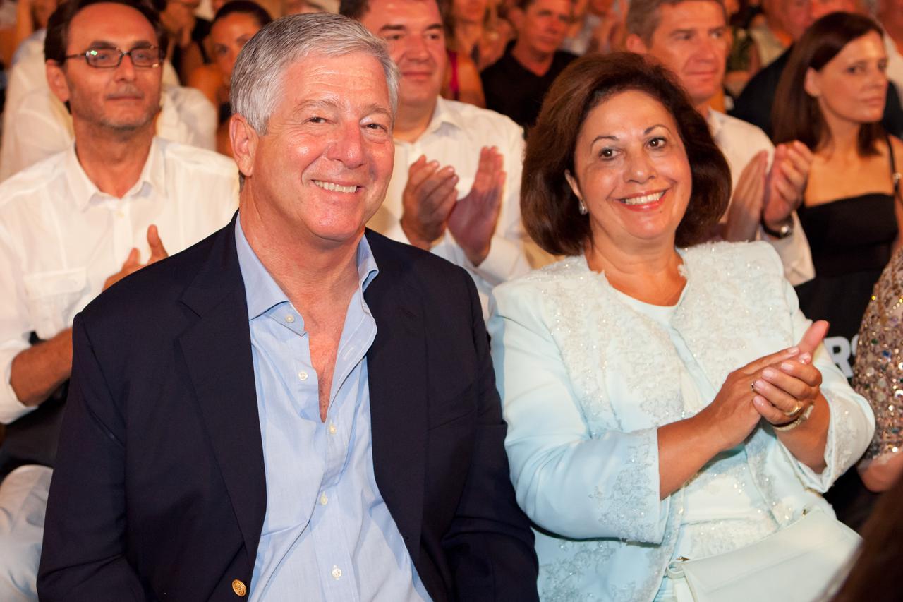 27.08.2011., Ispred dvora, Dubrovnik - Otvaranje festivala Julian Rachlin  friends ispred dvora uz sudjelovanje Beogradske filharmonije i  pod ravnanjem Zubina Mehte. Princ Aleksandar Karadjordjevic i supruga Katarina. Photo: Grgo Jelavic/PIXSELL