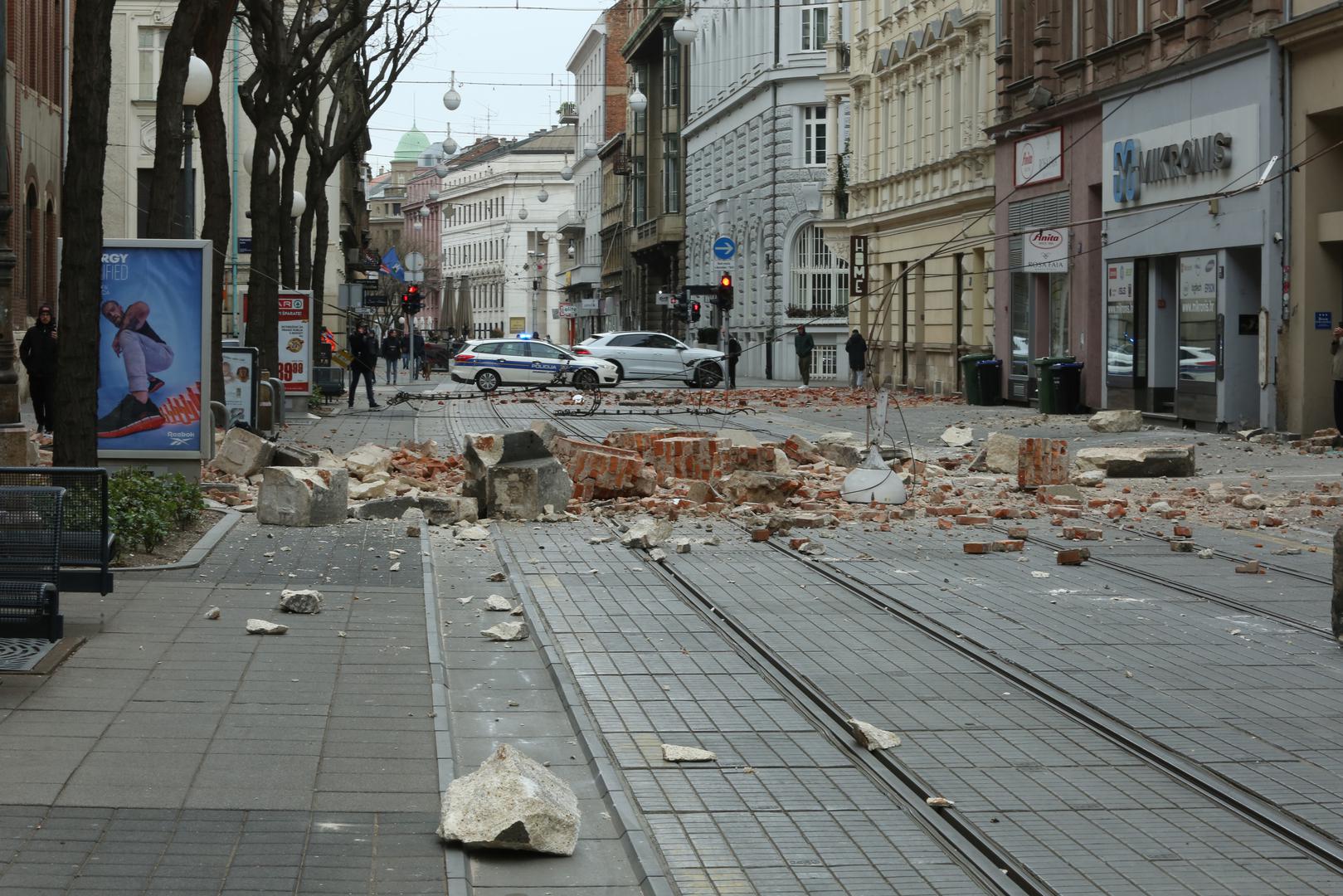 22.03.2020., Zagreb - Ostecenja u Zagreba nakon potresa jacine 5.3. po Richteru. Velika steta u Djordjicevoj ulici. Photo: Emica Elvedji/PIXSELLrrrr
