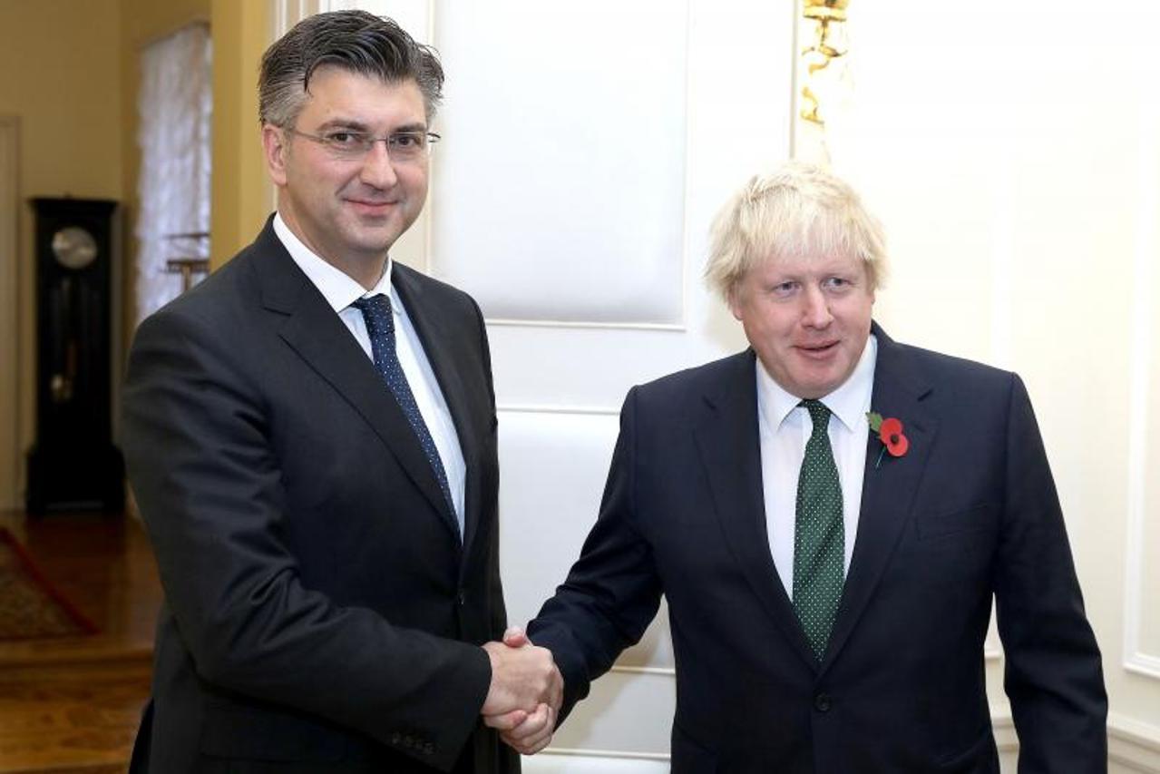 Zagreb: Plenković se u Banskim dvorima sastao s Borisom Johnsonom
