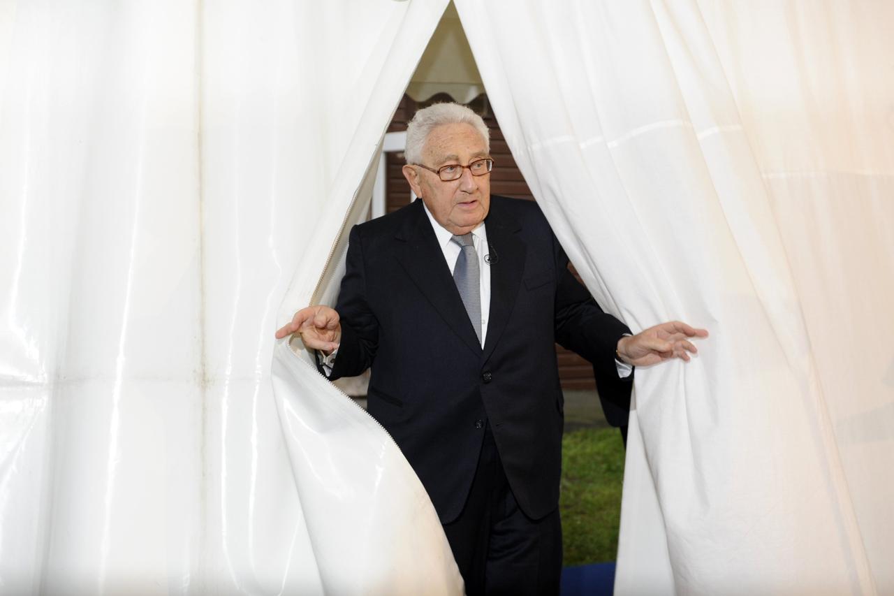 Former US Secretary of State Henry Kissinger arrives at the American Academy in Berlin, Germany, 11 May 2010. New York's mayor Bloomberg received the Henry Kissinger Award for his outstanding achievements to find solutions for global challenges, as innova