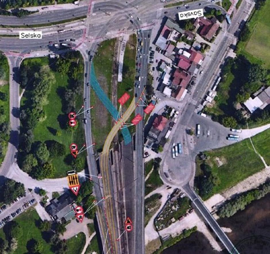 Jadranski most privremena regulacija