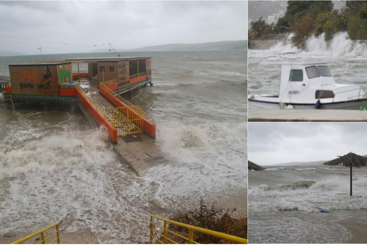 Jako jugo u Kaštelima stvaralo velike valove