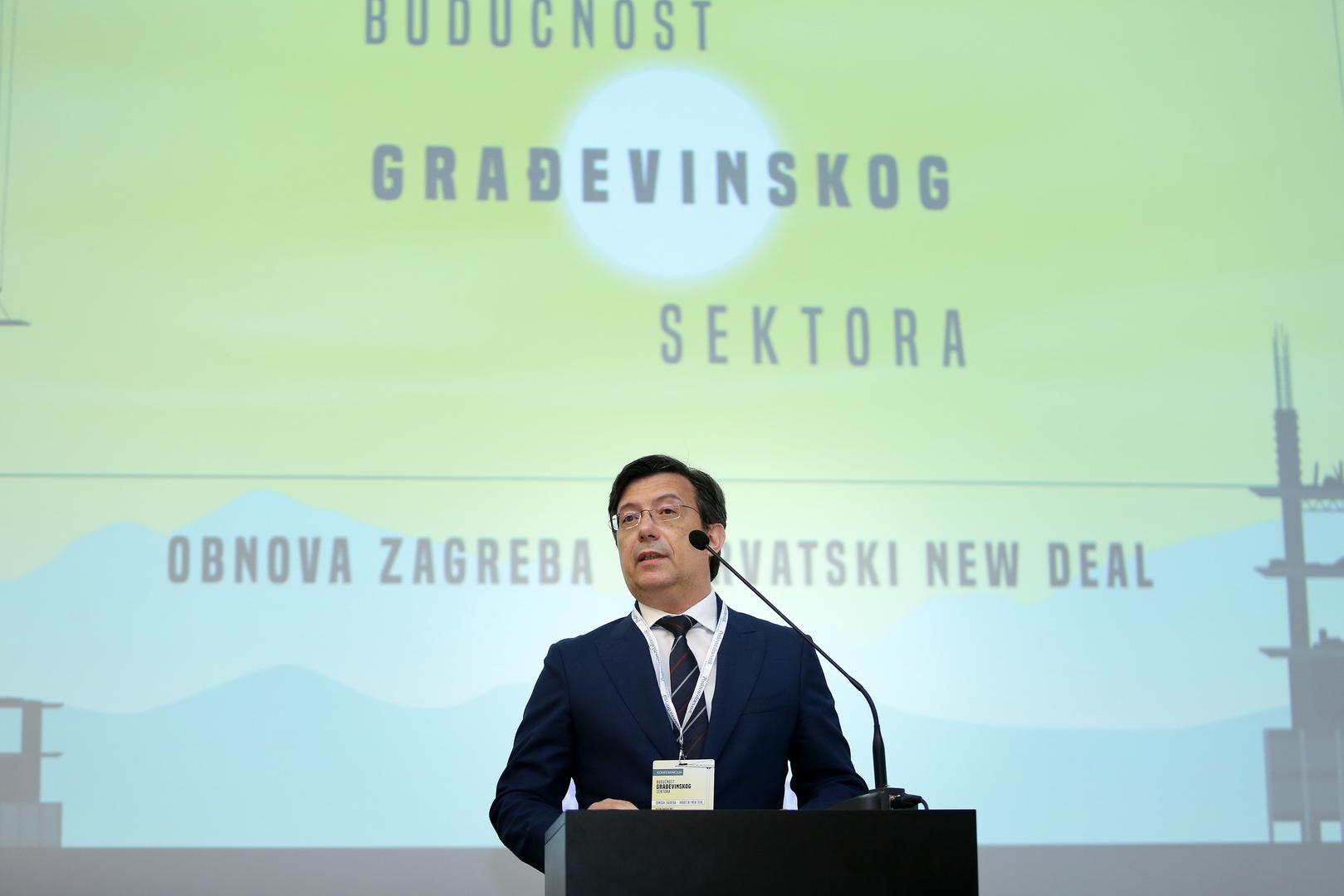29.06.2020., Zagreb, Konferencija Buducnost gradjevinskog sektora. Zeljko Uhlir, drzavni tajnika Ministarstva graditeljstva i prostornog uredjenja RHPhoto: Emica Elvedji/PIXSELL