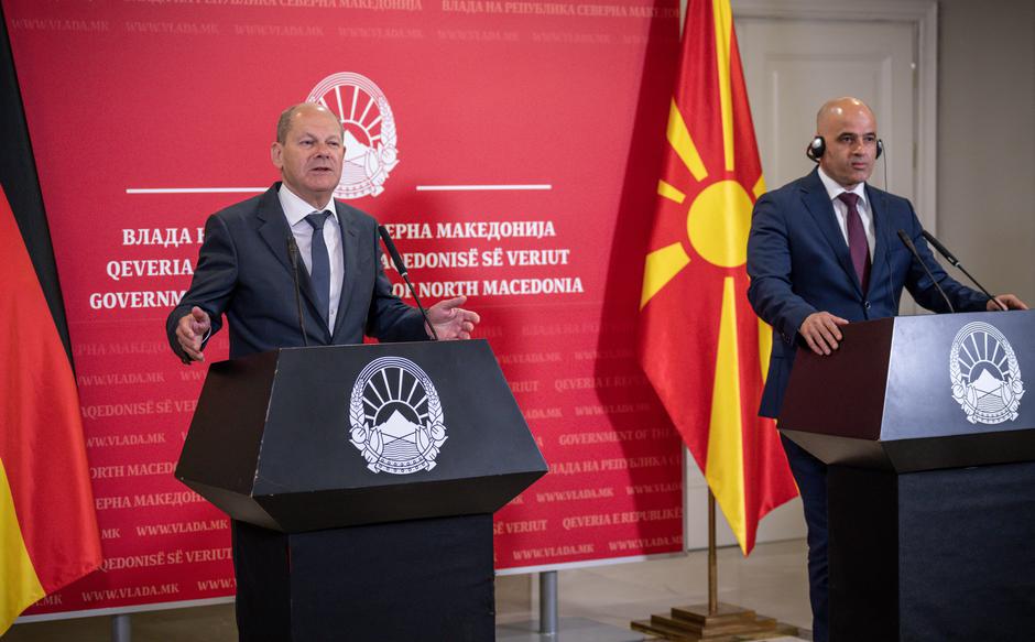 Chancellor Scholz in North Macedonia