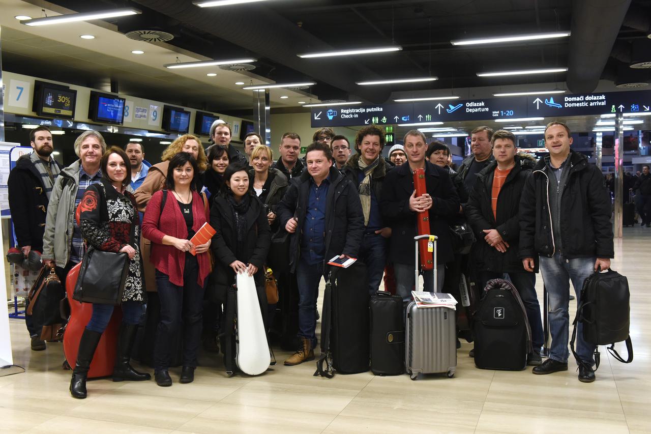 31.01.2016., Zagreb - Glazbenici Zagrebacke filharmonije odlaze na gostovanje u New York.  Photo: Davor Visnjic/PIXSELL