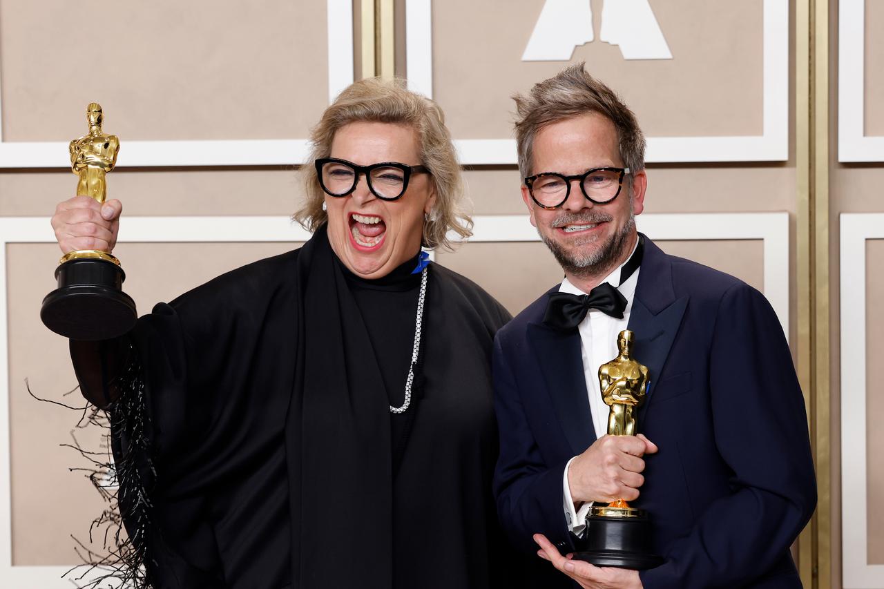 Ernestine Hipper and Christian M. Goldbeck Win Award at the 95th Academy Awards in Los Angeles