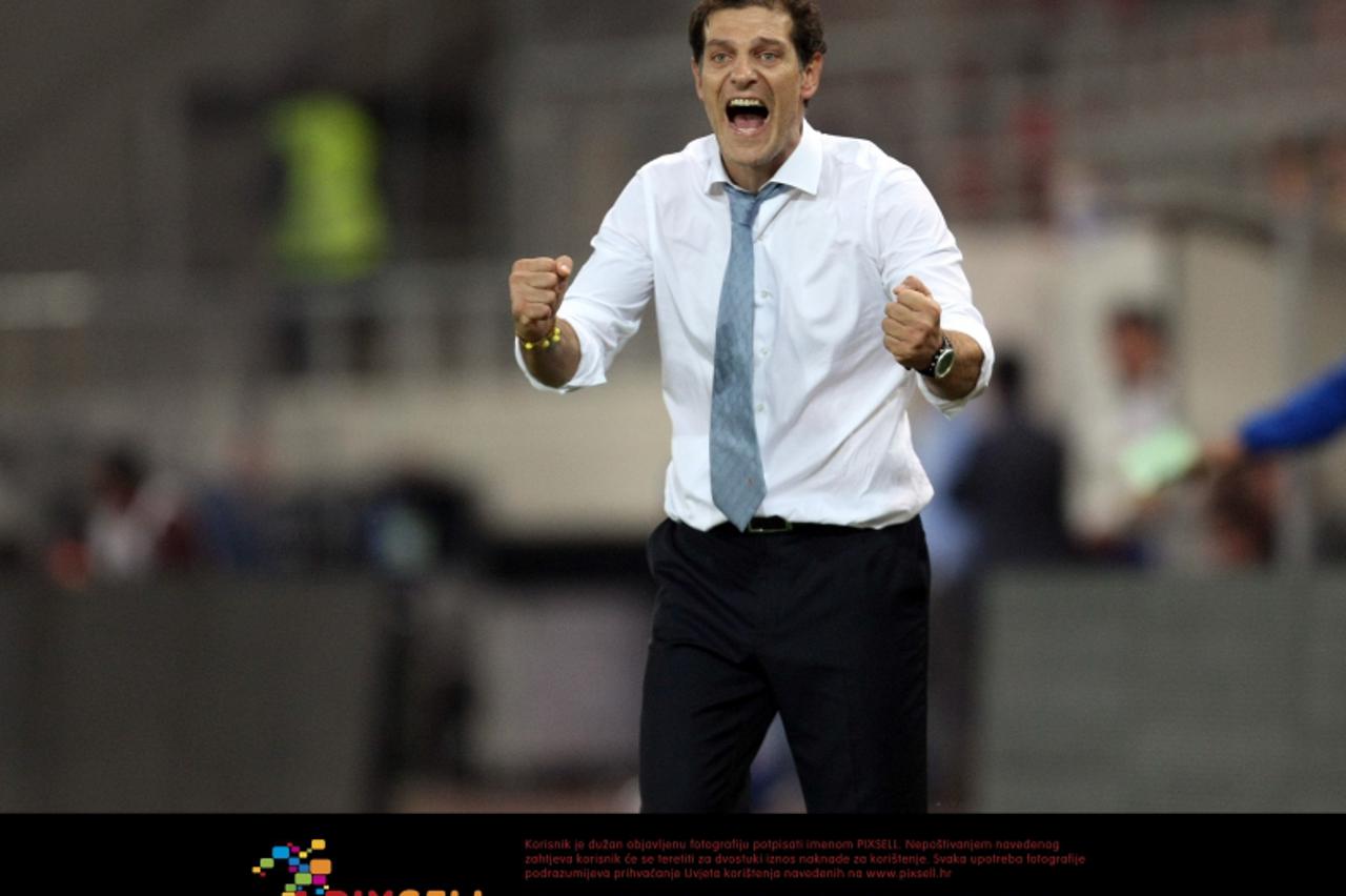 '07.10.2011., Grcka, Pireji - Stadion Georgios Karaiskakis. Kvalifikacije za Europsko prvenstvo u nogometu 2012 u Ukrajini i Poljskoj. Hrvatska - Grcka. Slaven Bilic Photo: Sanjin Strukic/PIXSELL'