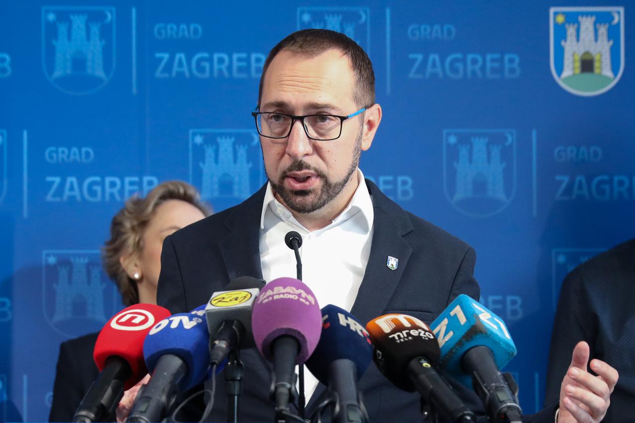 Zagreb: Redovna konferencija za medije gradonačelnika Grada Zagreba Tomislava Tomaševića