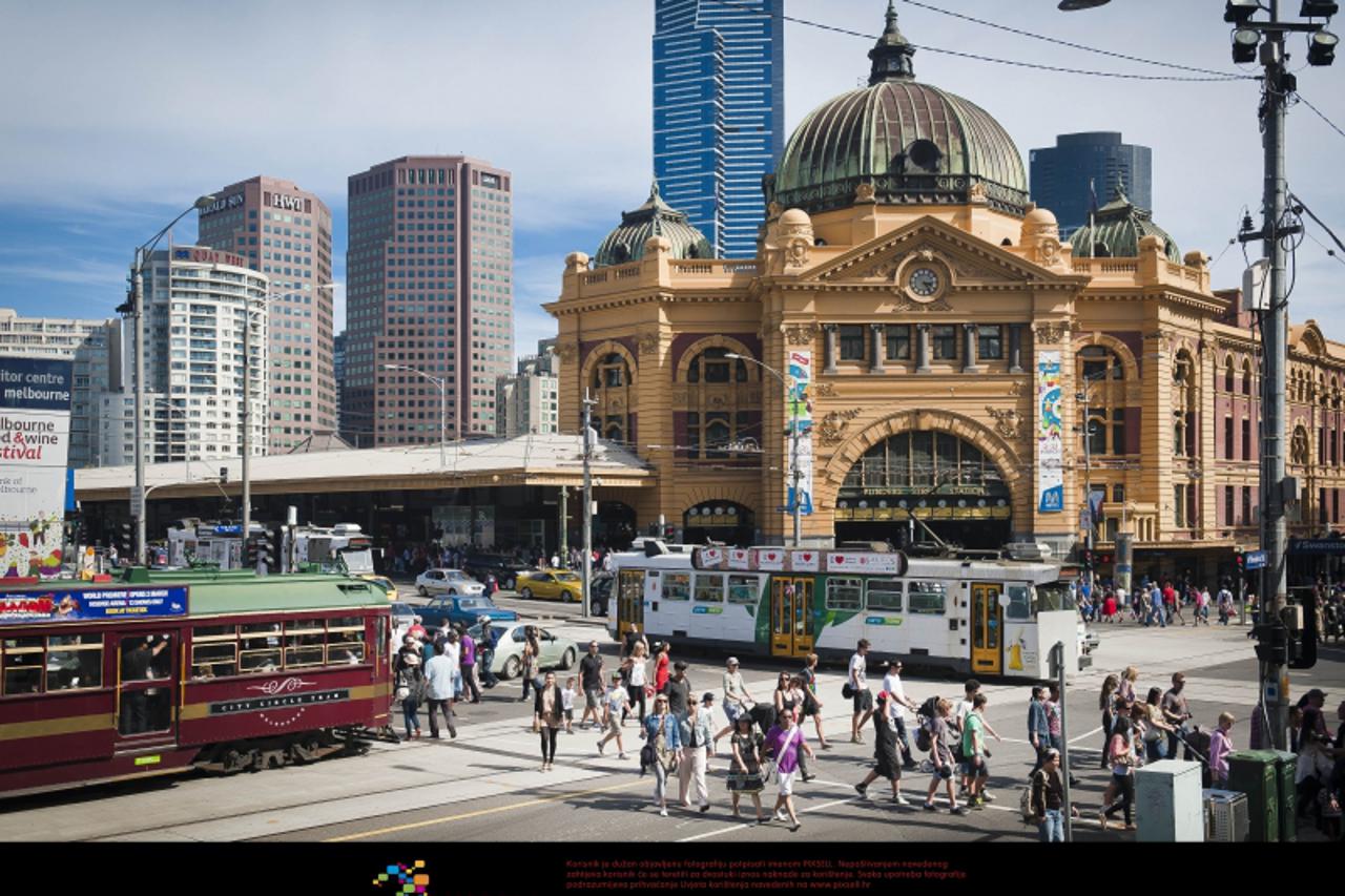 'General View of Flinders Street Station, Central Melbourne, Australia, March 2012. Photo: Press Association/Pixsell'