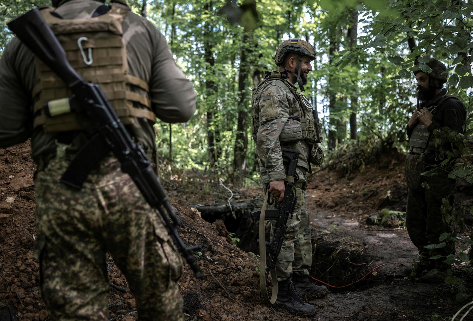 Artillerymen of the 13th Operative Purpose Brigade 'Khartiia' of the National Guard of Ukraine wait for firing towards Russian troops, amid Russia's attack on Ukraine, near the village of Lyptsi in Kharkiv region, Ukraine June 17, 2024. REUTERS/Viacheslav Ratynskyi Photo: VIACHESLAV RATYNSKYI/REUTERS