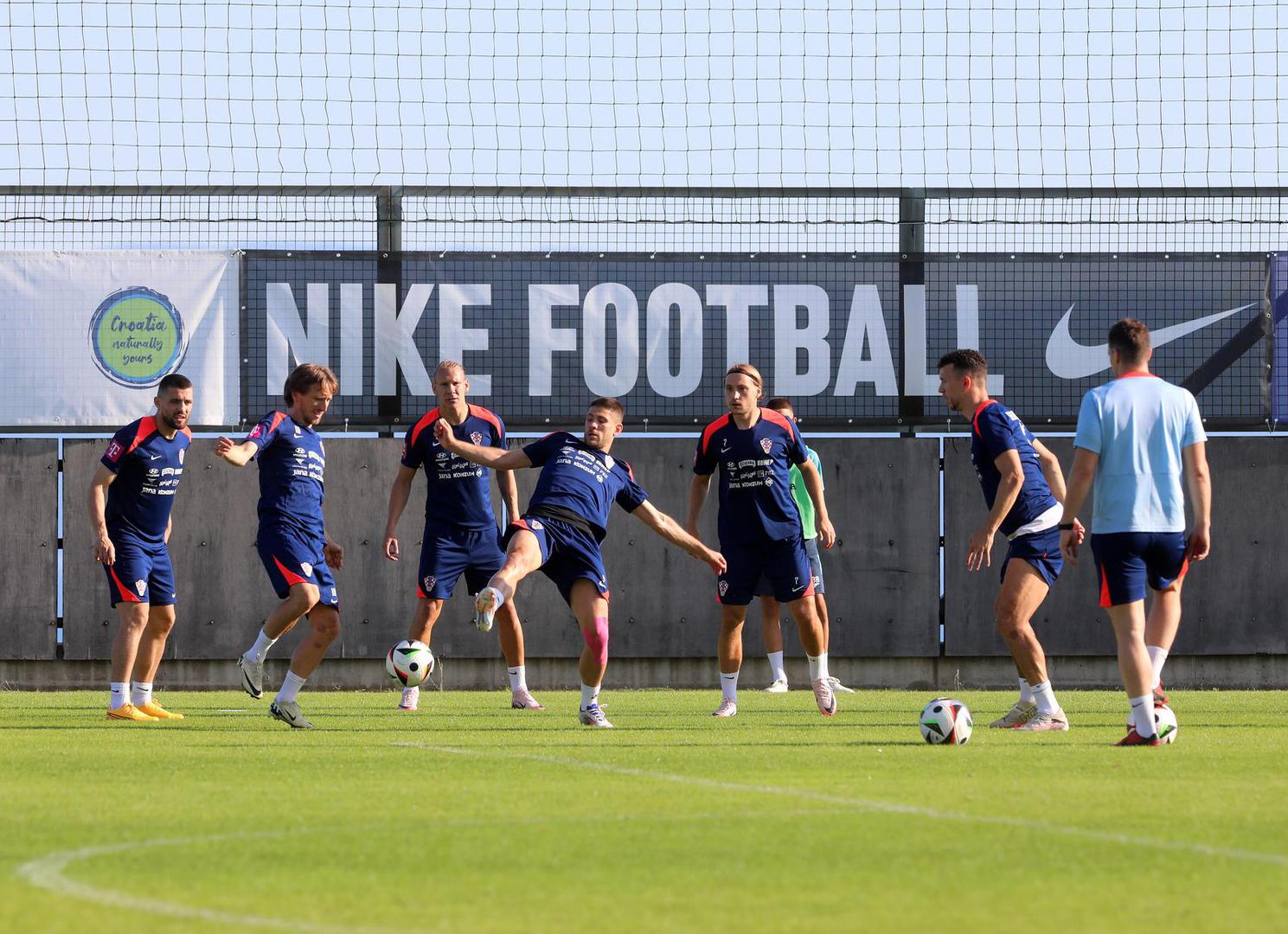 06.06.2024., Rijeka - Trening Hrvatske nogometne reprezentacije na pomocnom terenu stadiona na Rujevici. Photo: Goran Kovacic/PIXSELL