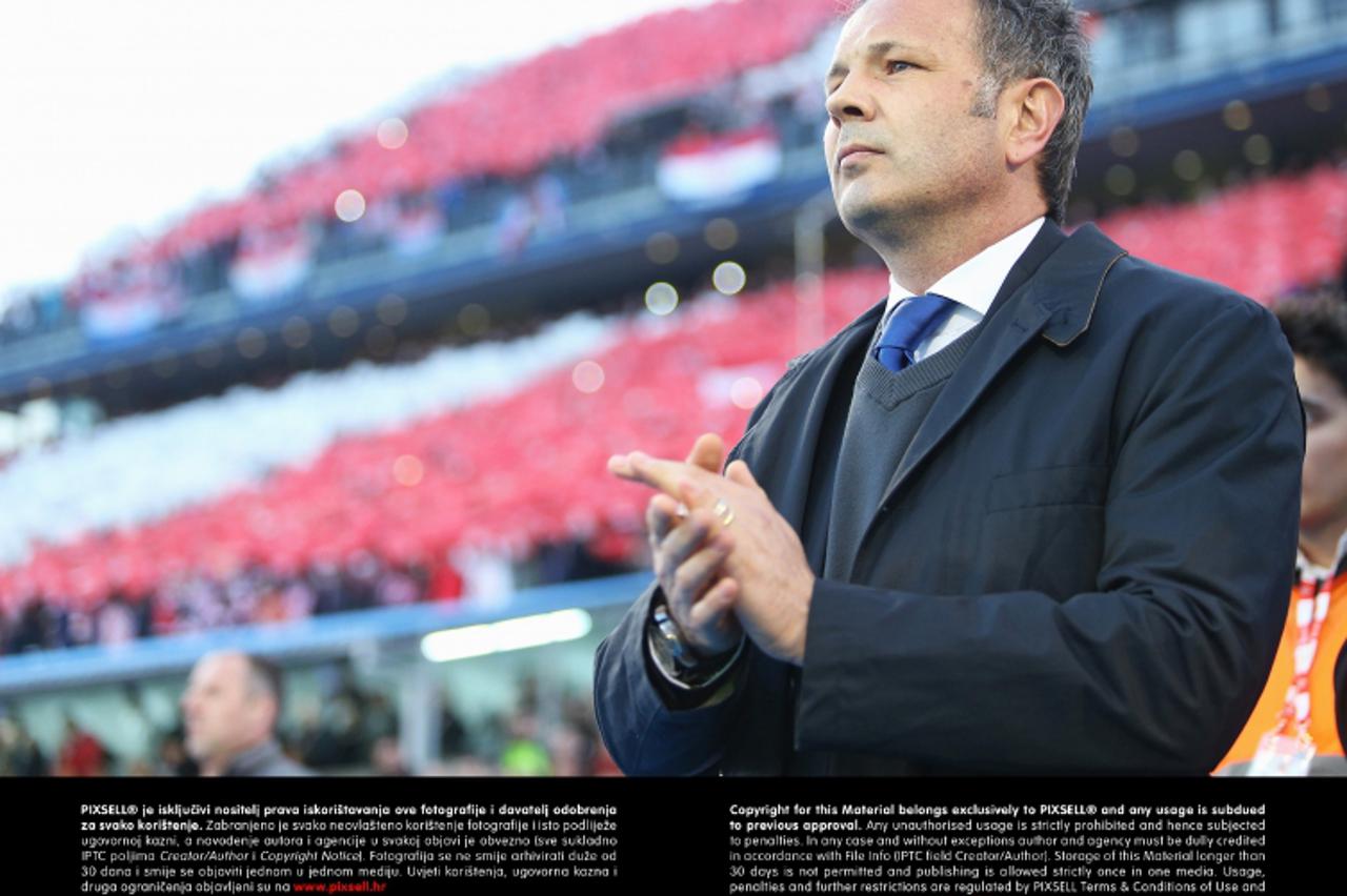 '22.03.2013., stadion u Maksimiru, Zagreb - Kvalifikacijska nogometna utakmica za Svjetsko prvenstvo 2014. u Brazilu, skupina A, Hrvatska - Srbija. Srbijanski izbornik Sinisa Mihajlovic.  Photo: Slavk