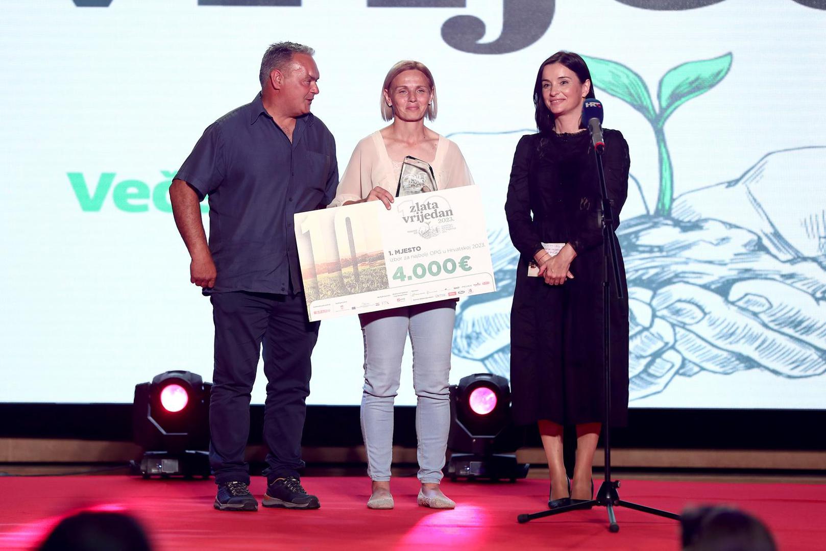 15.09.2023., Zagreb - Svecano proglasenje pobjednika izbora za najbolji OPG u Hrvatskoj „Zlata vrijedan“ u Bocarskom domu. Photo: Matija Habljak/PIXSELL