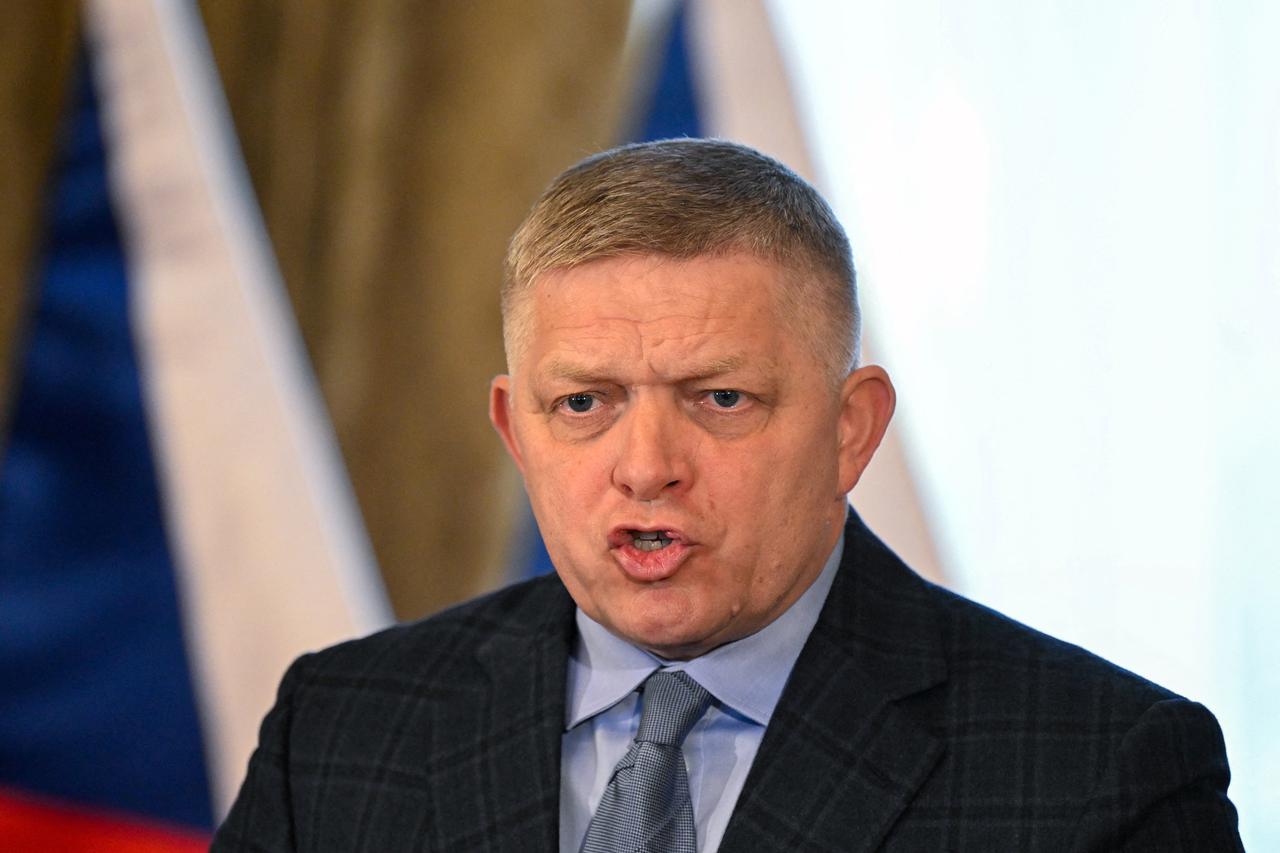 Slovakia's Prime Minister Robert Fico meets his Czech counterpart Andrej Babis, in Bratislava