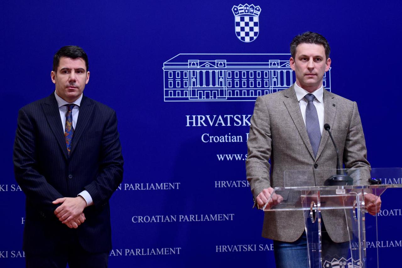 Zagreb: Zastupnici MOST-a održali su konferenciju za medije nakon sjednice Hrvatskoga sabora