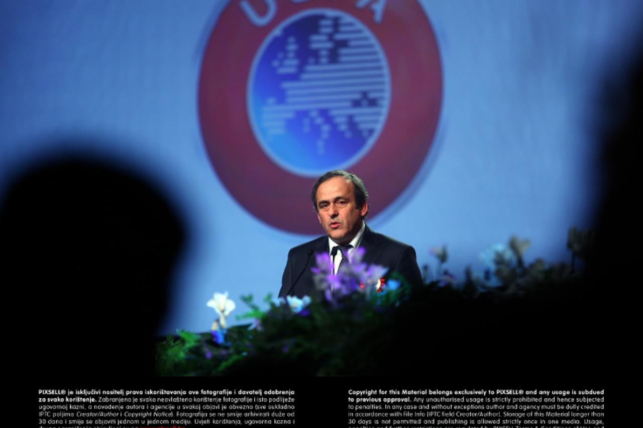 '04.12.2012., Zagreb - Svecana akademija u Hrvatskom narodnom kazalistu povodom proslave 100. godisnjice Hrvatskog nogometnog saveza. Michel Platini.  Photo: Sanjin Strukic/PIXSELL'