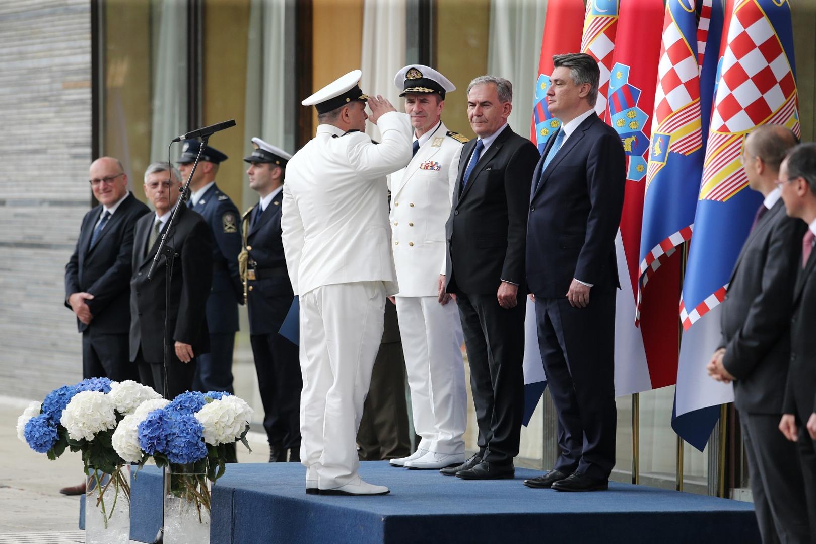 28.05.2020., Zagreb - Predsjednik Republike i vrhovni zapovjednik Oruzanih snaga Republike Hrvatske Zoran Milanovic uprilicio je svecani prijam u prigodi obiljezavanja Dana hrvatske vojske i Dana hrvatske kopnene vojske. 
Photo: Dalibor Urukalovic/PIXSELL