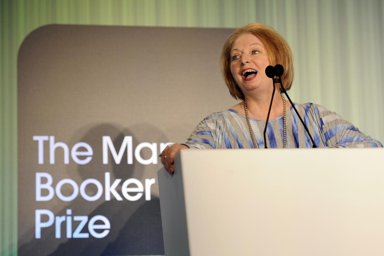 Hilary Mantel wins the Man Booker Prize for her novel 'Bring Up the Bodies' at the Guildhall, London.  Photo: Press Association/PIXSELL