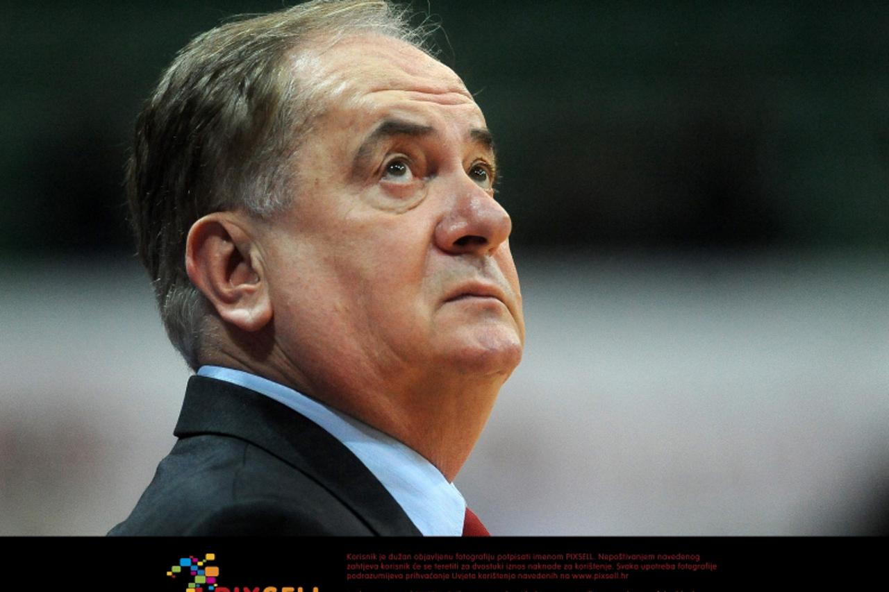 '15.11.2012., KC Drazen Petrovic, Zagreb - Euroliga, skupina C, 6. kolo, KK Cedevita - Zalgiris Kaunas. Bozidar Maljkovic.   Photo: Daniel Kasap/PIXSELL'