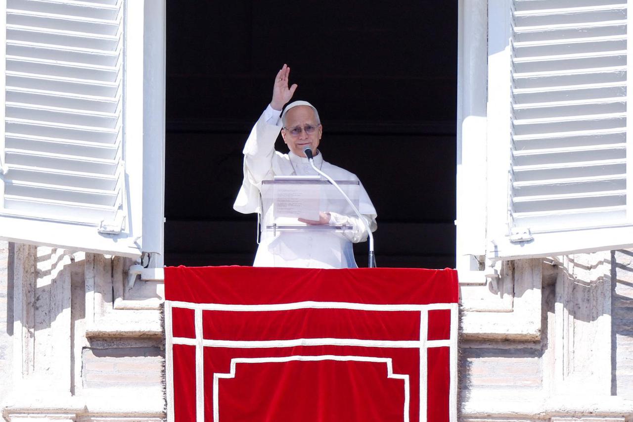 Pope Leo XIV leads Angelus prayer, at the Vatican