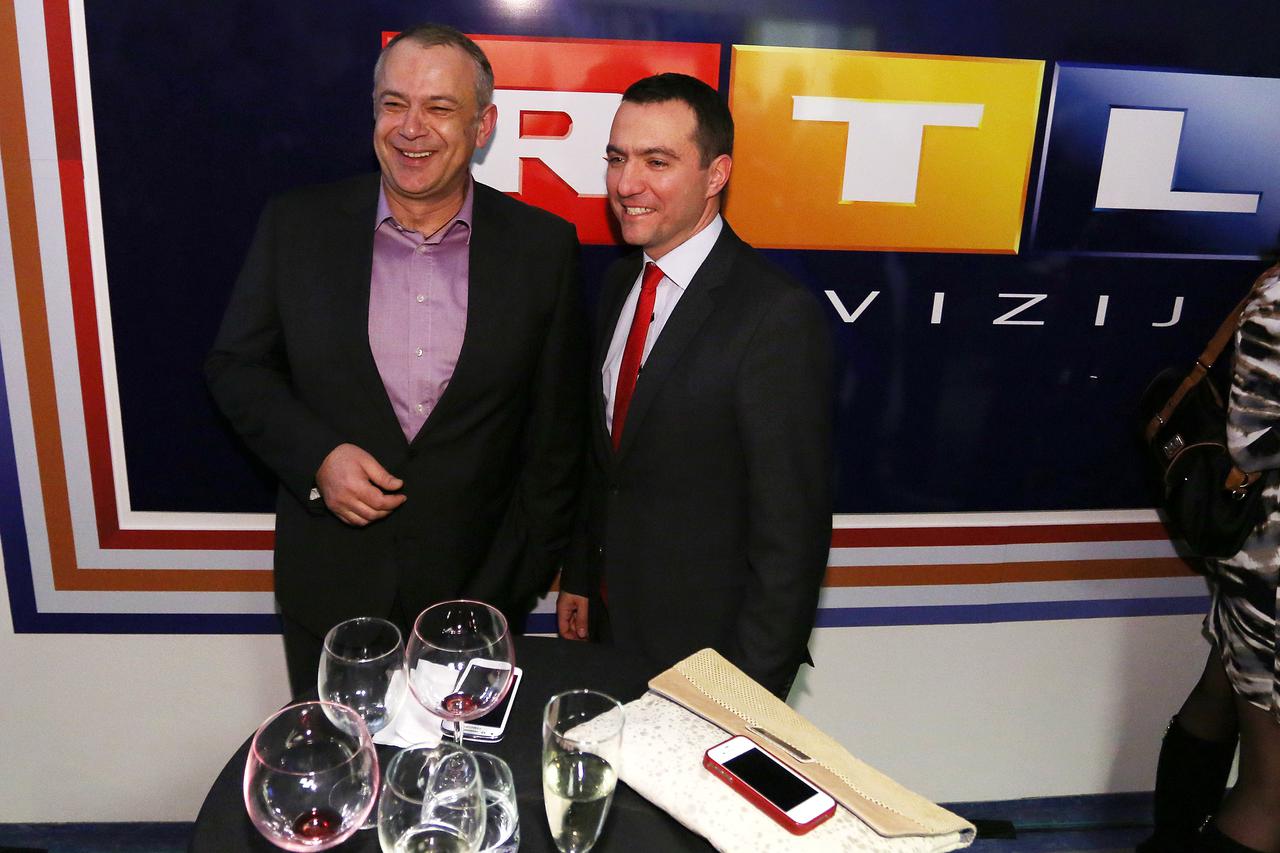 12.03.2015., Zagreb - Tocno u 18 sati RTL televizija u eter je pustila tri nova specijalizirana kanala RTL Crime,  RTL Passion i RTL Living. Zoran Sprajc, Ivan Lovrecek.  Photo: Borna Filic/PIXSELL