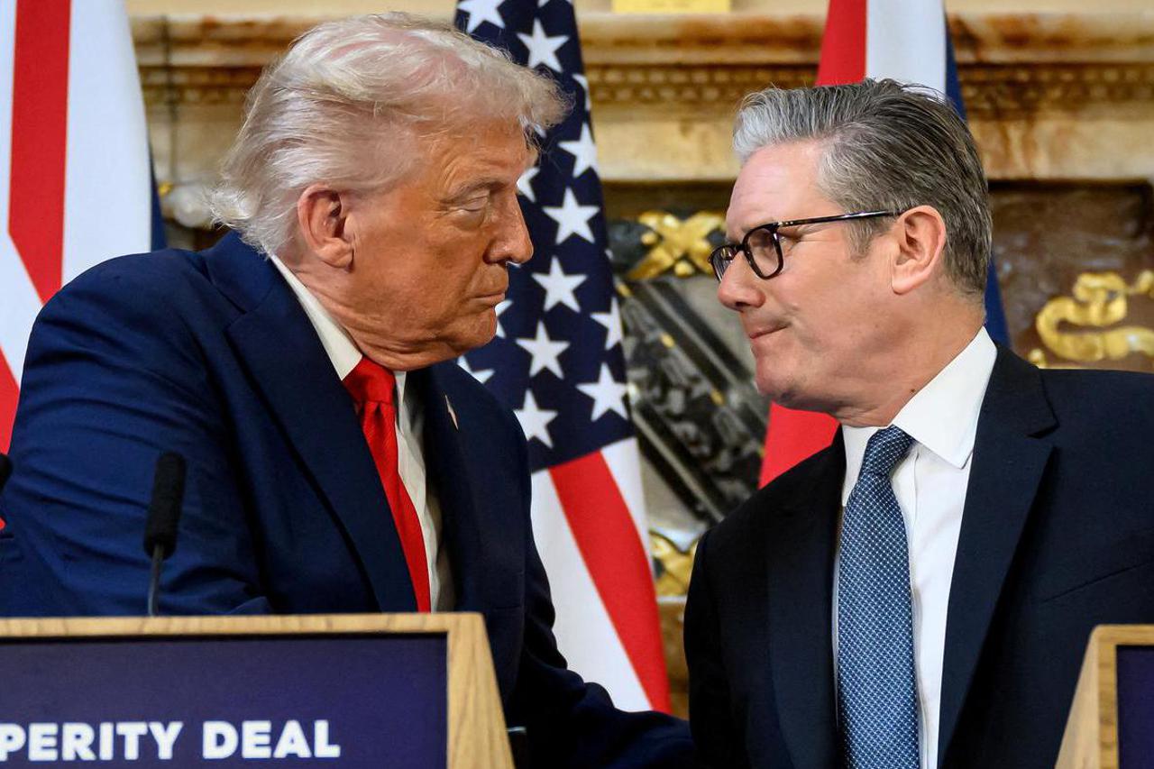 FILE PHOTO: U.S. President Trump makes second state visit to Britain