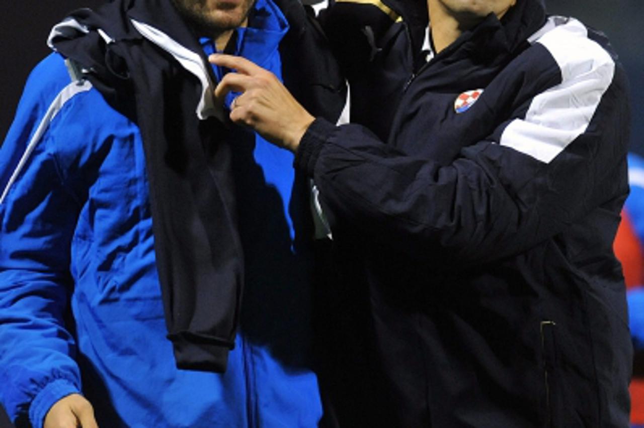 '05.11.2011., Stadion u Maksimiru, Zagreb - 14. kolo MAXtv 1. HNL, GNK Dinamo - NK Zagreb. Krunoslav Jurcic, trener GNK Dinamo, Jerko Leko.  Photo: Goran Stanzl/PIXSELL'