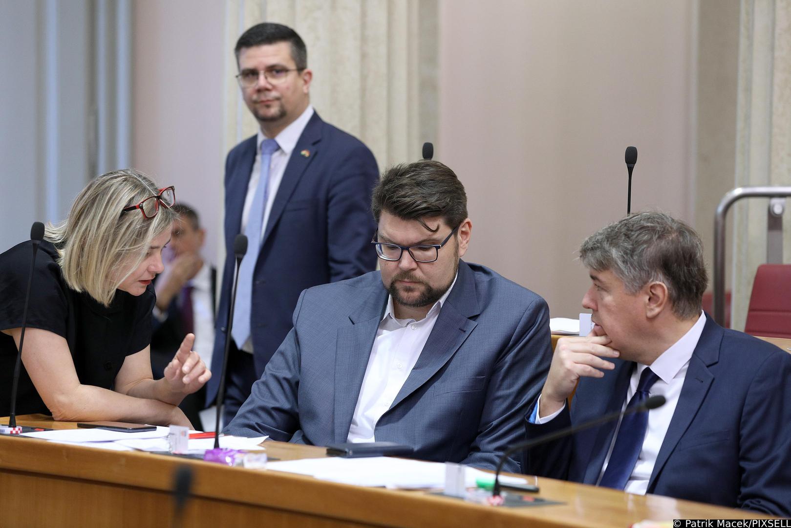 24.10.2023., Zagreb - Premijer Andrej Plenkovic dosao je u Sabor i u nastavku sjednice podnosi godisnje izvjesce Vlade Republike Hrvatske.   Photo: Patrik Macek/PIXSELL