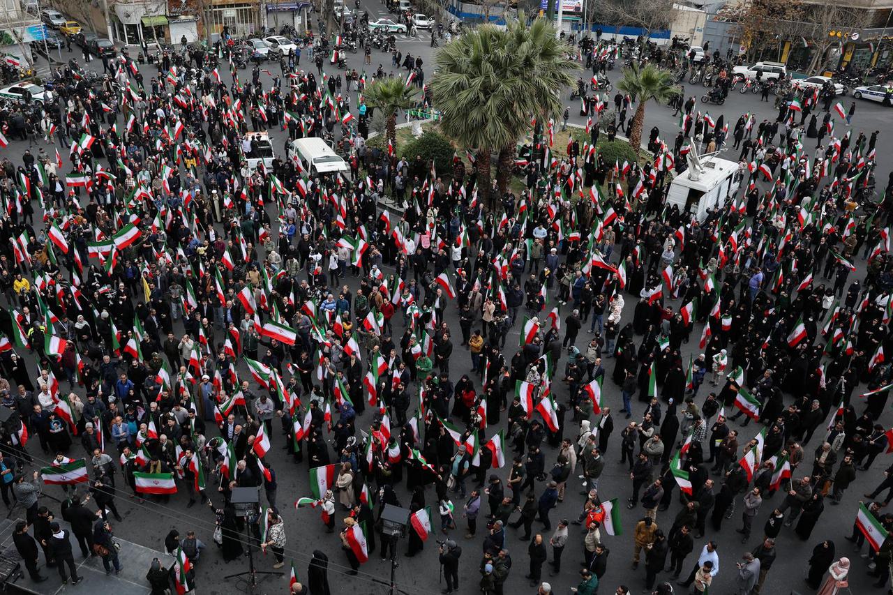 Aftermath of strike in Tehran