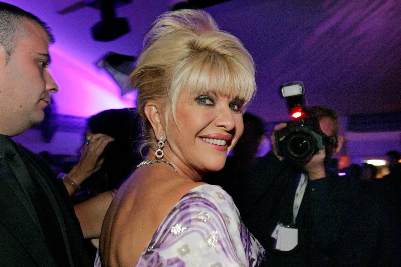FILE PHOTO: Ivana Trump smiles at her belated birthday party at the Pangaea Soleil club in Cannes