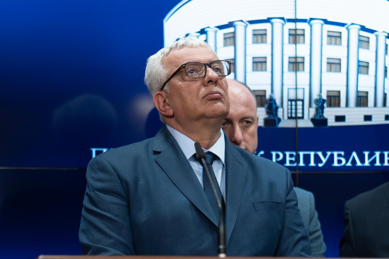 Banja Luka: Konferencija za medija Milorada Dodika i Andrije Mandića nakon zajedničkog sastanka 