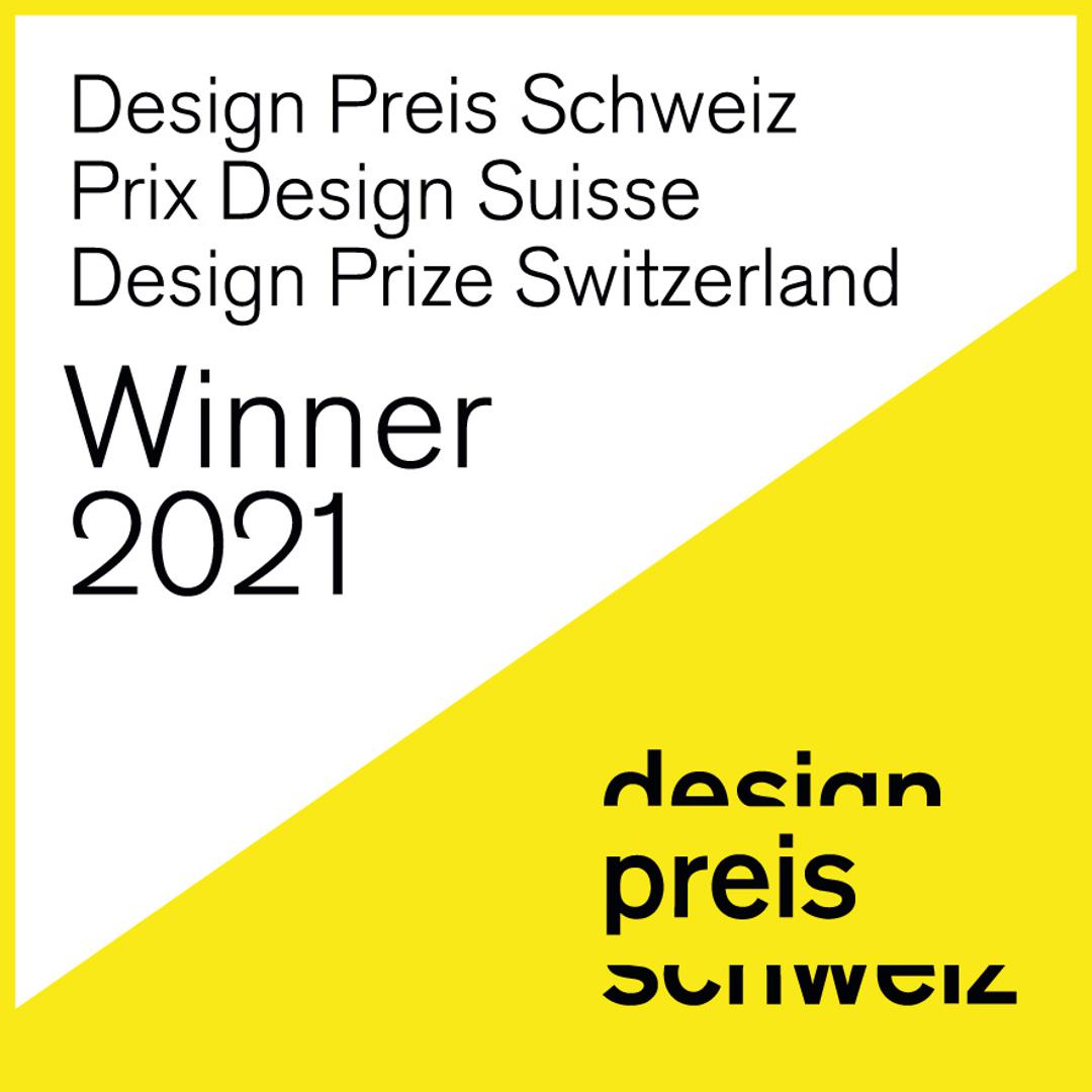 Logotip "Pobjednik" Švicarske nagrade za dizajn.