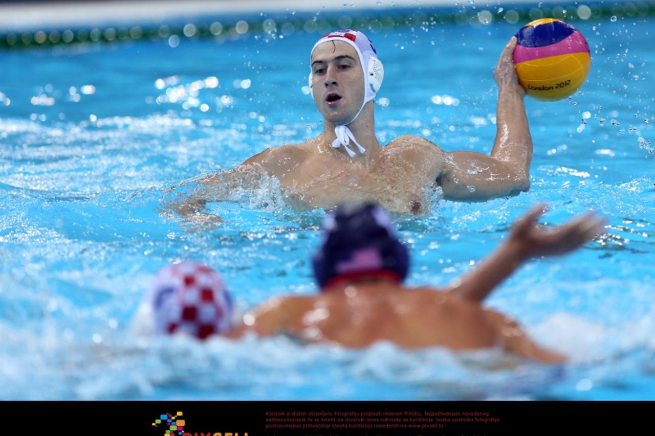 '08.08.2012.,  Engleska, London - Ljetne Olimpijske igre London 2012. Vaterpolo, muskarci. Hrvatska - SAD. Photo: Sanjin Strukic/PIXSELL'