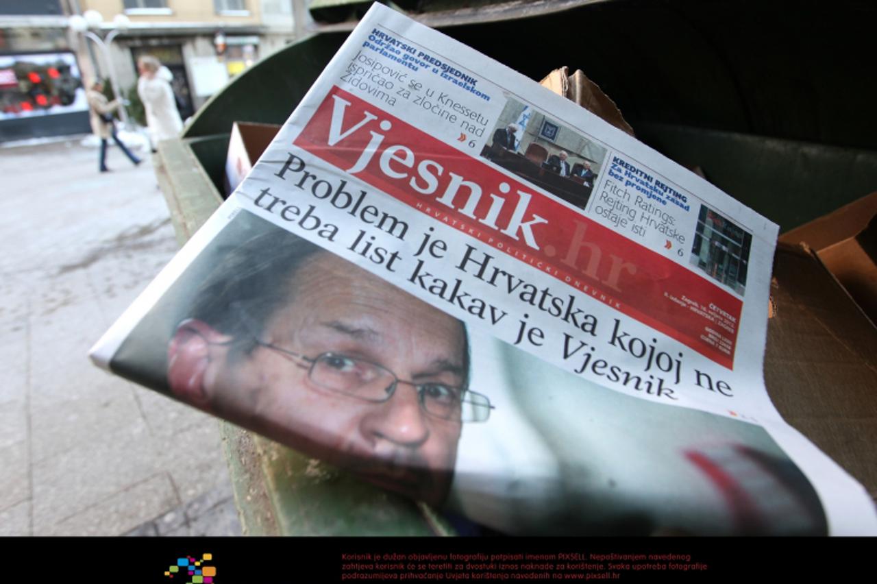 '16.02.2012., Zagreb - Prema najavama iz Vlade RH, dnevnom listu Vjesnik prijeti gasenje.  Photo: Patrik Macek/PIXSELL'