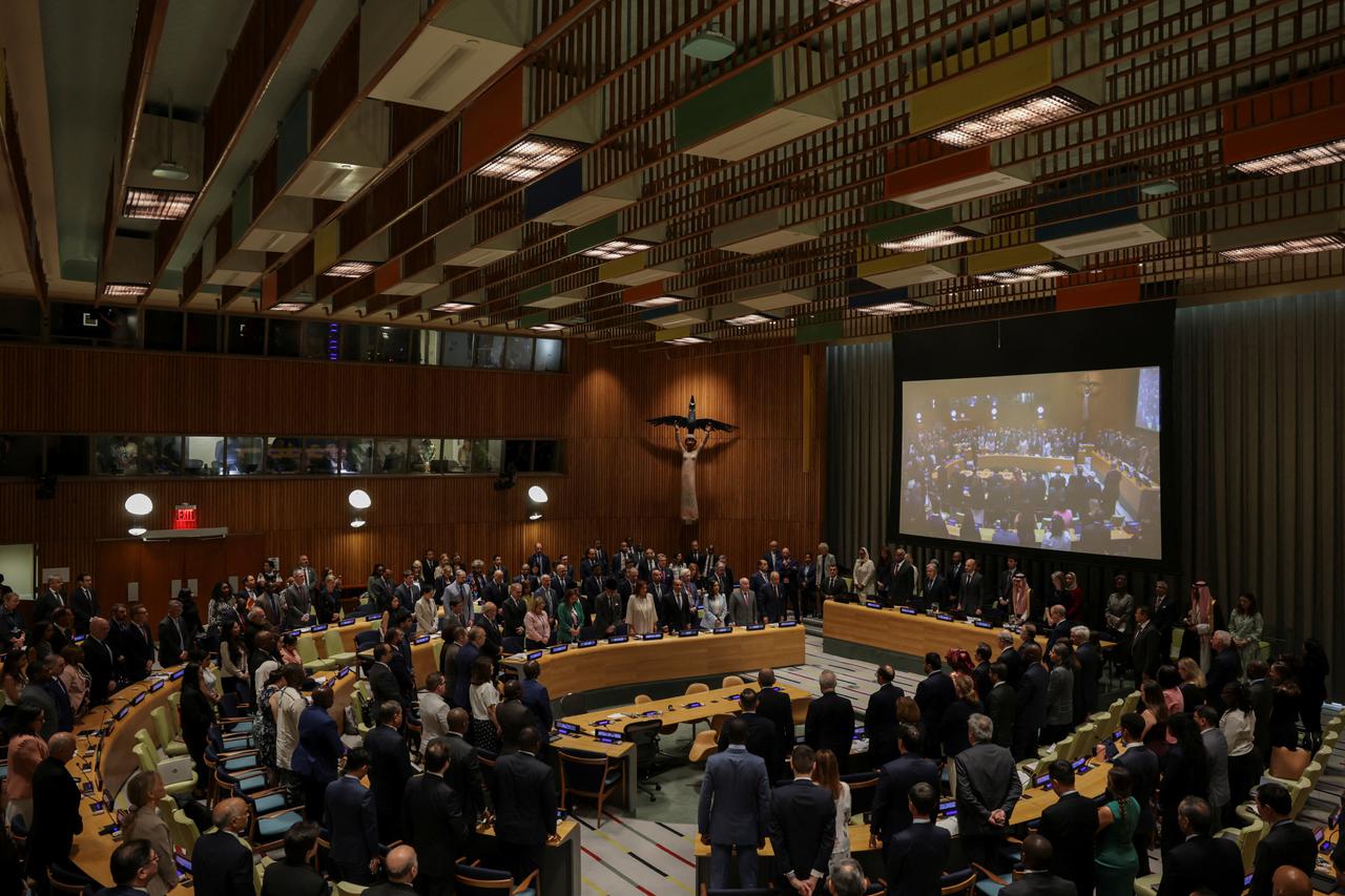 UN conference between two state solution between Israel, Palestinians