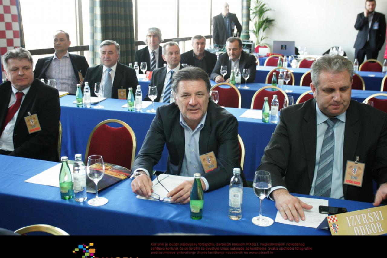 '09.03.2012., Hotel Westin, Zagreb - Skupstina Hrvatskog nogometnog saveza. Zdravko Mamic. Photo: Sanjin Strukic/PIXSELL'