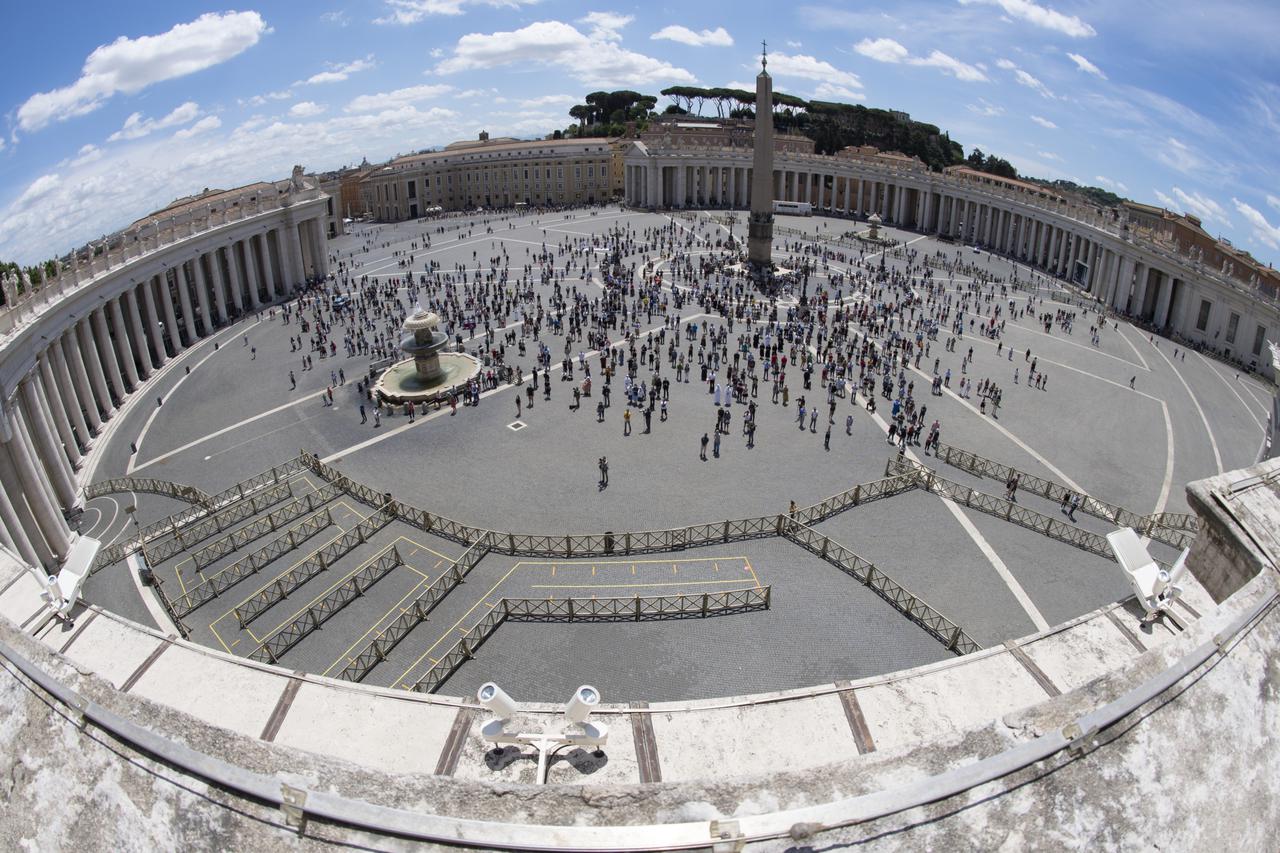 June 7, 2020 : Pope Francis leaves at the end of the Angelus noon prayer, in St. Peter's Square, at the Vatican.