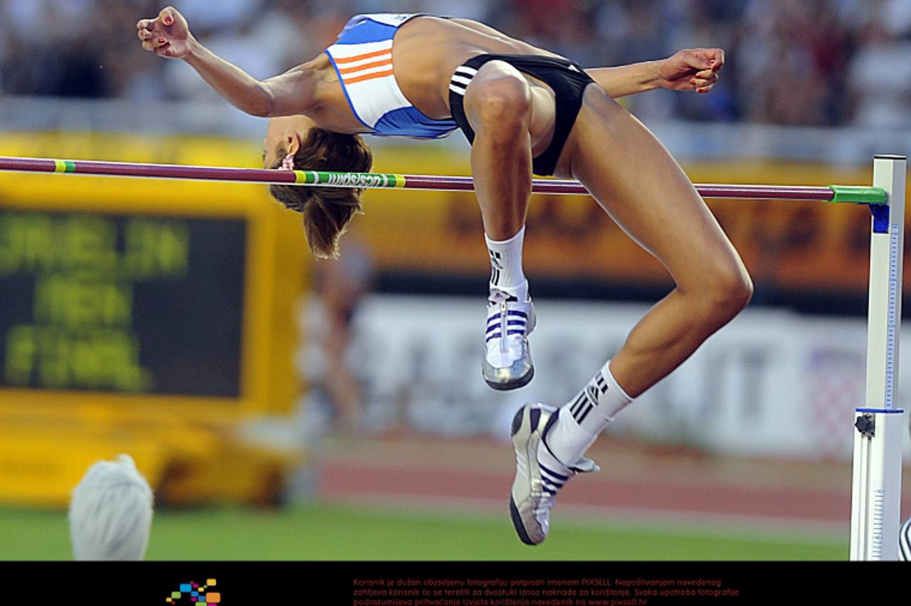 \'05.09.2010., Split - Na stadionu Poljud poceo je dvodnevni atletski Kup kontinenata na kojem sudjeluje oko 400 najboljih atleticara iz cijelog svijeta. Blanka Vlasic.  Photo: Nino Strmotic/PIXSELL\'