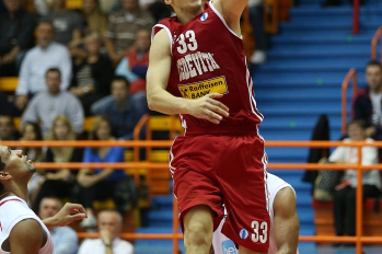 '23.10.2013., Dom sportova,Zagreb - Kosarkaska utakmica 2. kola Eurokupa izmedju KK Cedevita Zagreb i KK Belgacom Spirou Charleroi.  Marko Tomas.  Photo: Jurica Galoic/PIXSELL'