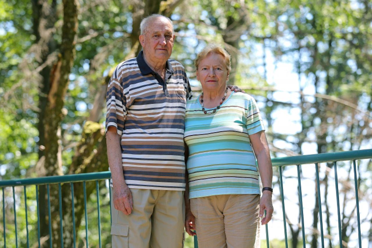 '03.08.2013., Zagreb - Veliki broj gradjana spas od velike vrucine potrazio je na Medvednici. Srdjan i Ljubica Vukic, umirovljenici iz Splita ljetuju na Sljemenu u hotelu Tomislav vec pet godina. Phot