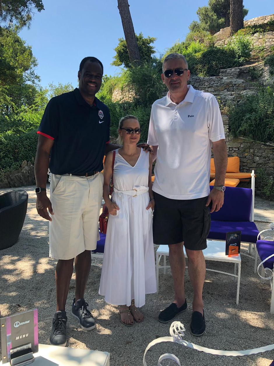 David Robinson,  Stojko Vranković i Zdenka Zrilić