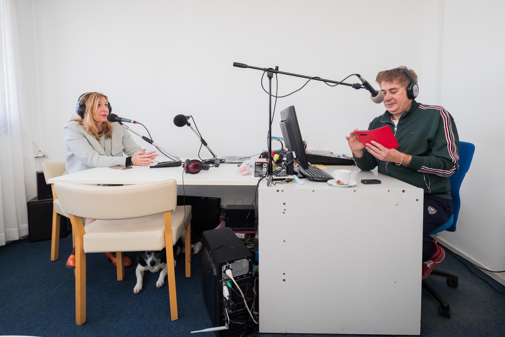 15.03.2024., Split - Hotel Zagreb, studio Radio Braca Portreti Radijskog voditelja Vedrana Sesartica i njegove gosce Antea Curin. Photo: Zvonimir Barisin/PIXSELL