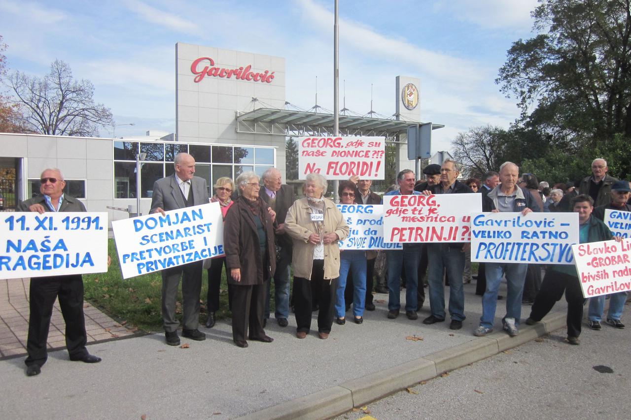 prosvjed radnika gavrilovića petrinja