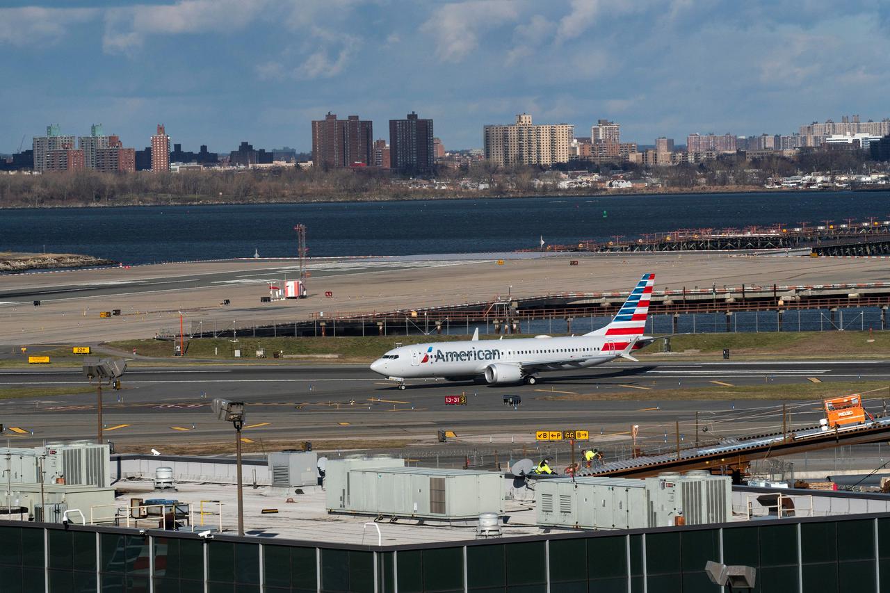 First U.S. commercial flight of a Boeing 737 MAX, since regulators lifted a 20-month grounding in November, lands in New York