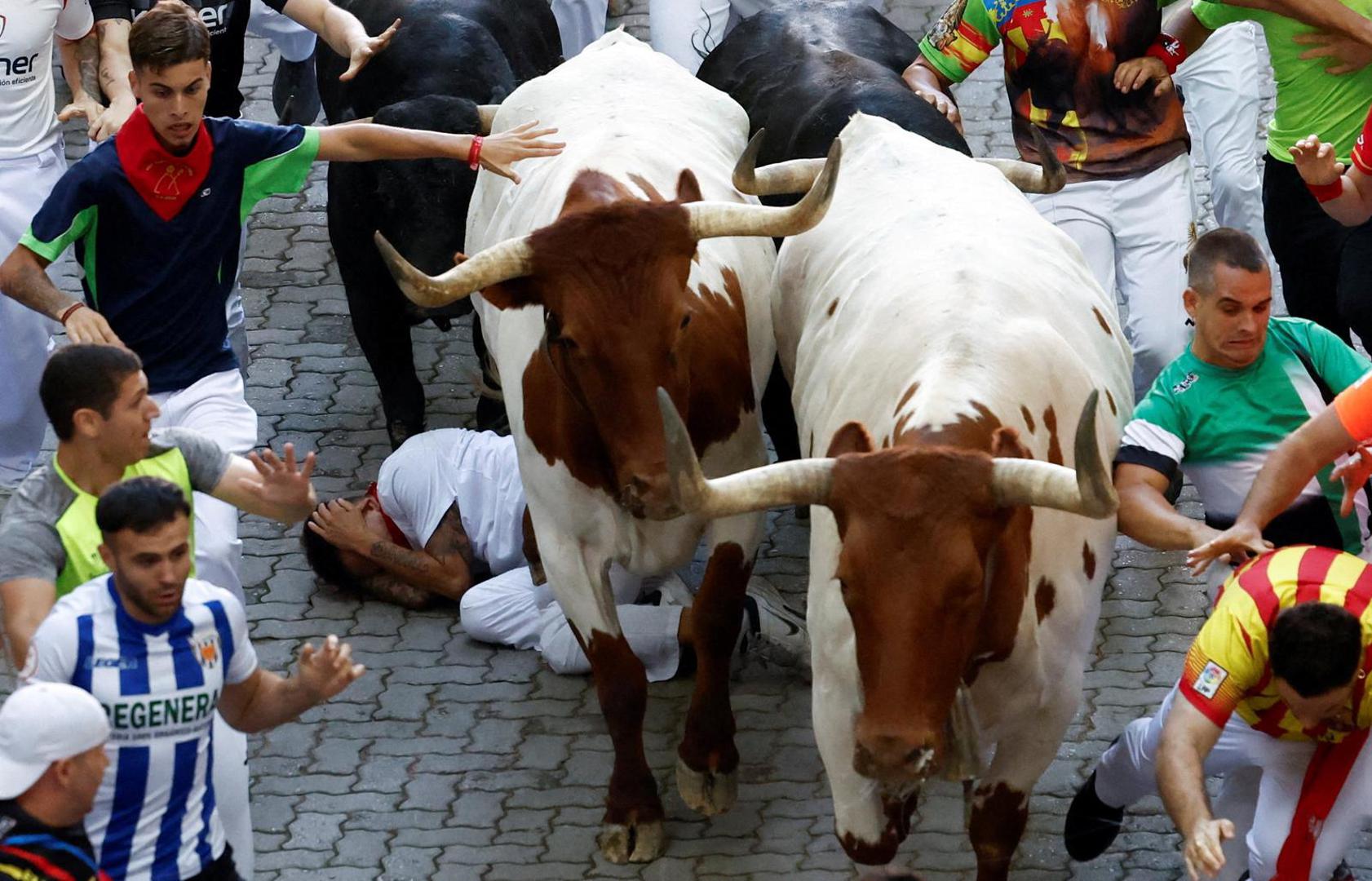 Posljednjom, osmom utrkom s bikovima danas je završio ovogodišnji festival San Fermín u španjolskoj Pamploni. Tijekom utrke ozlijeđena su dvojica trkača koje su bikovi uboli rogovima, dok je još osam osoba zatražilo liječničku pomoć zbog lakših ozljeda.