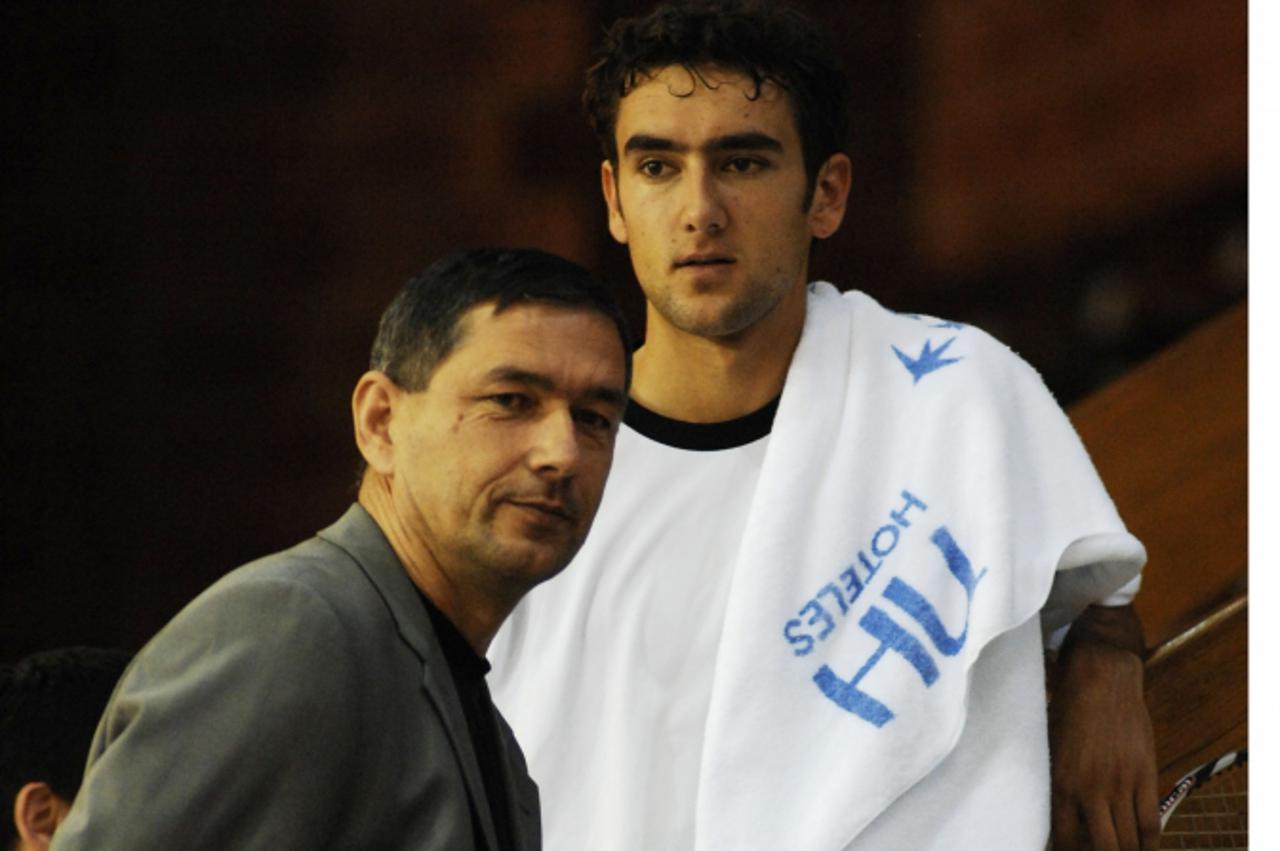 'SPORT...DUBROVNIK...DAVIS CUP...HRVATSKA-ITALIJA... FOTO: Zoran Grizelj 11.04.2008...MARIN CILIC I ZDENKO CILIC MARIOV OTAC'