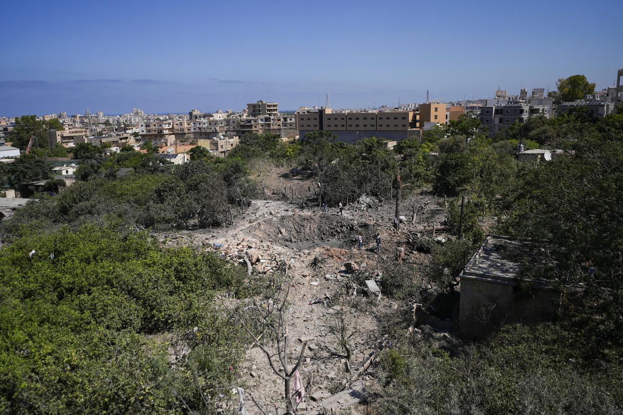 Aftermath of Israeli strikes in Burj al-Shamali, southern Lebanon