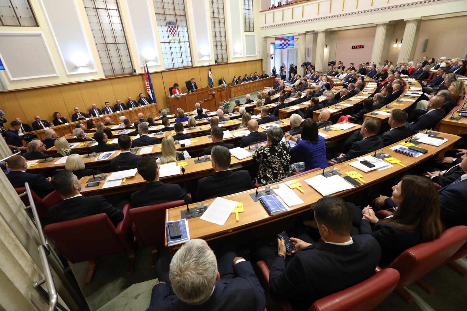 16.05.2024., Zagreb - Prvo zasjedanje Hrvatskog sabora u 11. sazivu. sabornica Photo: Robert Anic/PIXSELL