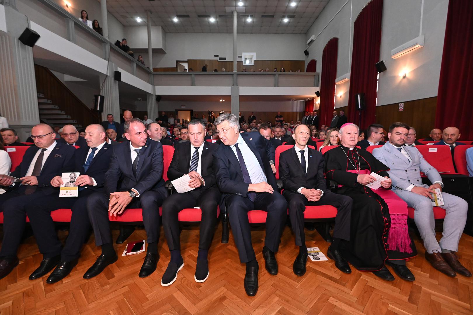 23.05.2023., Gospic- Premijer Andrej Plenkovic nazocio je svecanoj sjednici povodom 200. obljetnice  rodjenja Ante Starcevica i Dana Zupanije Licko senjske.  Photo: Dino Stanin/PIXSELL